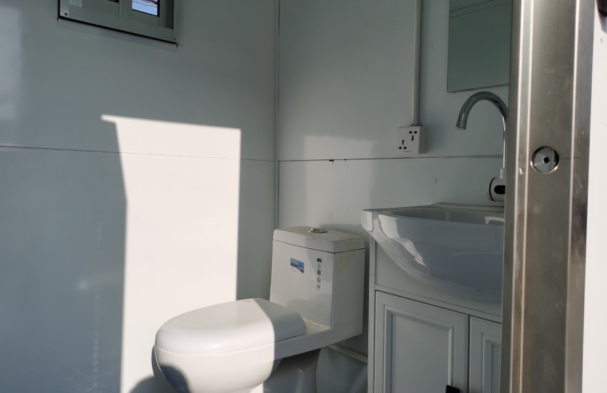 2 stall restroom trailer interior design